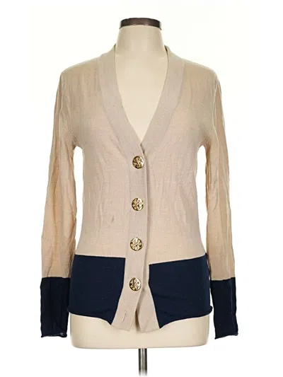 Pre-owned Tory Burch Wool Cardigan Sweater In Brown