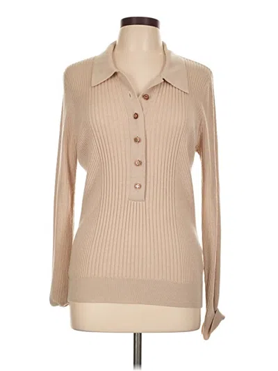 Pre-owned Tory Burch Wool Cardigan Sweater In Brown