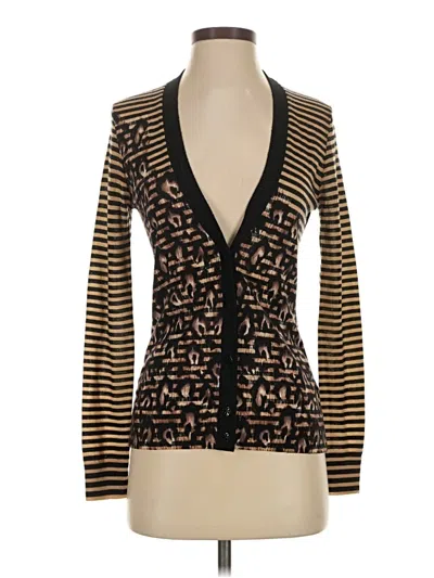 Pre-owned Tory Burch Wool Cardigan Sweater In Gold