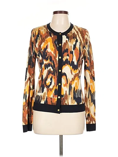 Pre-owned Tory Burch Wool Cardigan Sweater In Gold