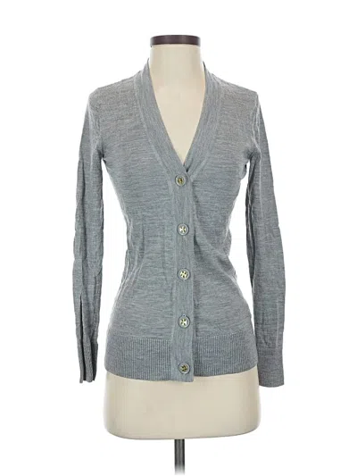 Pre-owned Tory Burch Wool Cardigan Sweater In Gray