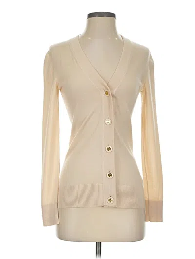 Pre-owned Tory Burch Wool Cardigan Sweater In Ivory