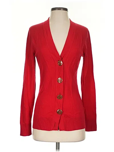 Pre-owned Tory Burch Wool Cardigan Sweater In Red