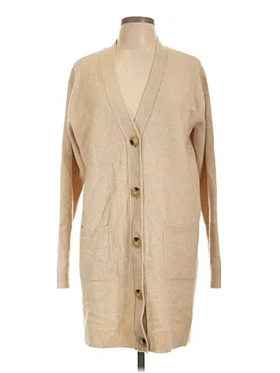 Pre-owned Tory Burch Wool Cardigan Sweater In Tan