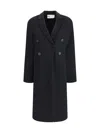 Tory Burch Classic Wool Coat In Black