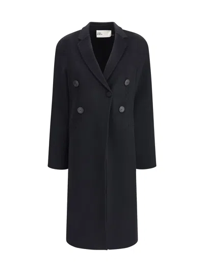 Tory Burch Wool Coat In Black