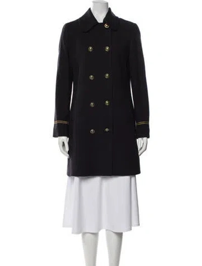 Pre-owned Tory Burch Wool Coat In Black