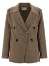 Tory Burch Wool Coat Coats And Trench Coats Beige In Brown