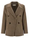 Tory Burch Wool Coat Coats And Trench Coats Beige In Brown