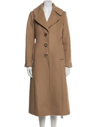 Pre-owned Tory Burch Wool Coat In Neutral