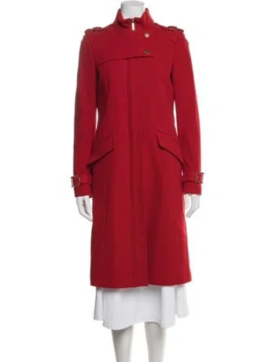 Pre-owned Tory Burch Wool Coat In Red