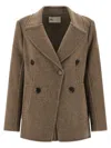 Tory Burch Wool Coat Coats And Trench Coats Beige In Sand