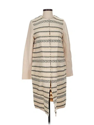 Pre-owned Tory Burch Wool Coat In White