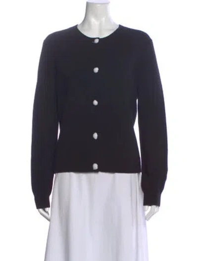Pre-owned Tory Burch Wool Crew Neck Sweater W/ Tags In Blue