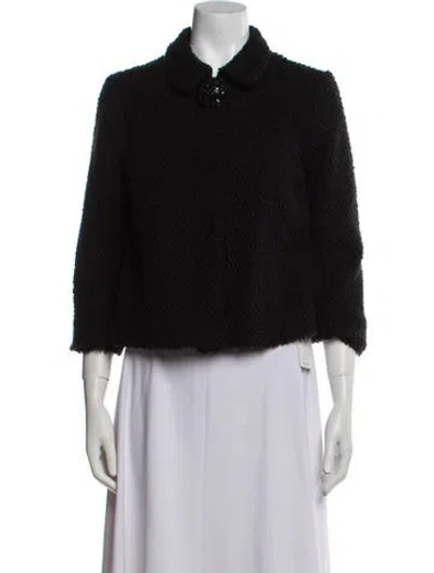 Pre-owned Tory Burch Wool Evening Jacket In Black