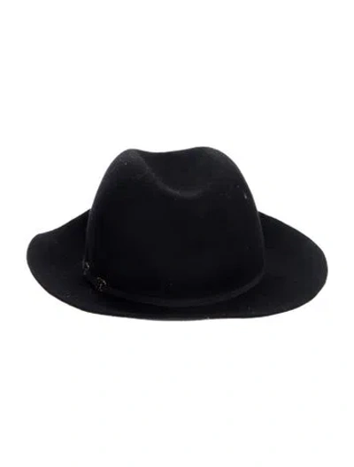 Pre-owned Tory Burch Wool Fedora Hat In Black
