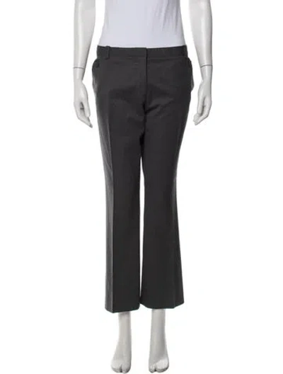Pre-owned Tory Burch Wool Flared Pants In Gray