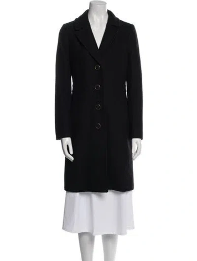 Pre-owned Tory Burch Wool Fur Coat In Blue