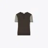 Tory Burch Wool Henley In Black