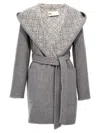 TORY BURCH WOOL HOODED COAT