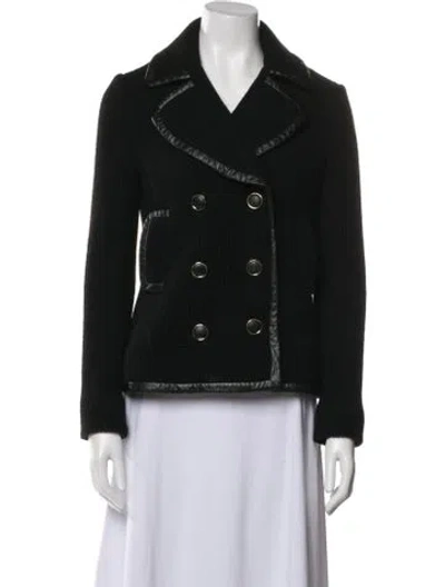 Pre-owned Tory Burch Wool Jacket In Black