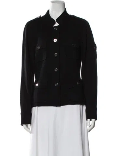 Pre-owned Tory Burch Wool Jacket In Black