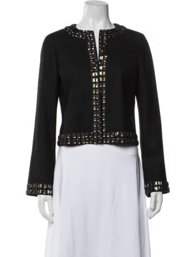 Pre-owned Tory Burch Wool Jacket In Black