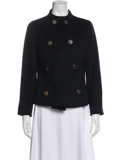 Pre-owned Tory Burch Wool Jacket In Blue