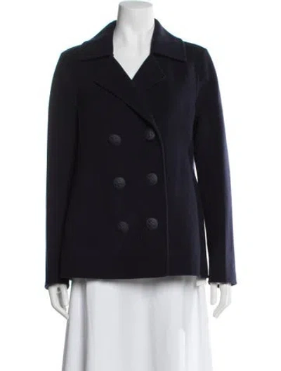 Pre-owned Tory Burch Wool Jacket In Blue