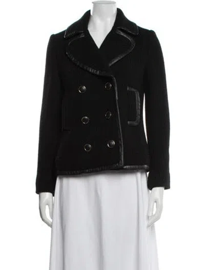 Pre-owned Tory Burch Wool Jacket In Blue