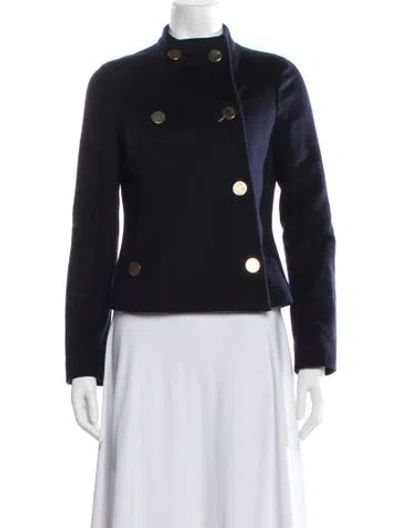 Pre-owned Tory Burch Wool Jacket In Blue