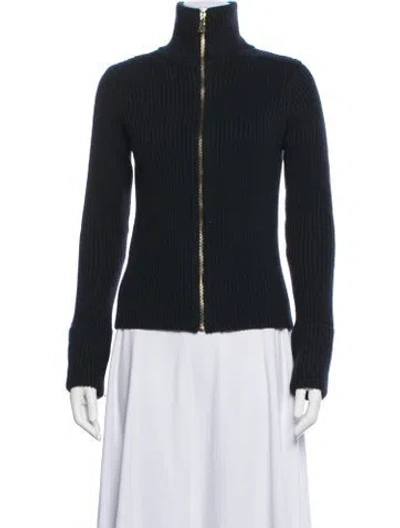 Pre-owned Tory Burch Wool Jacket In Blue