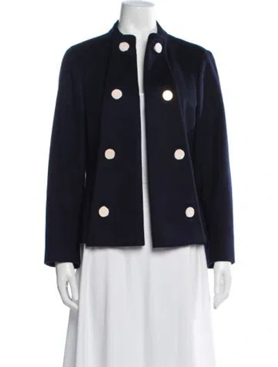 Pre-owned Tory Burch Wool Jacket In Blue