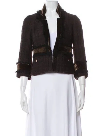 Pre-owned Tory Burch Wool Jacket In Brown