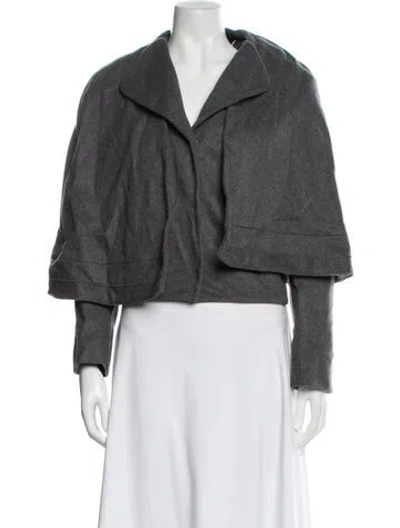 Pre-owned Tory Burch Wool Jacket In Gray