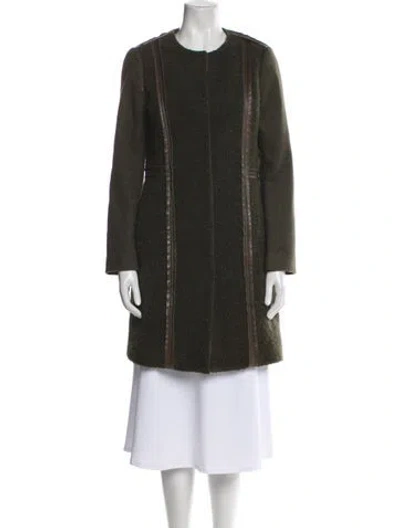 Pre-owned Tory Burch Wool Jacket In Green