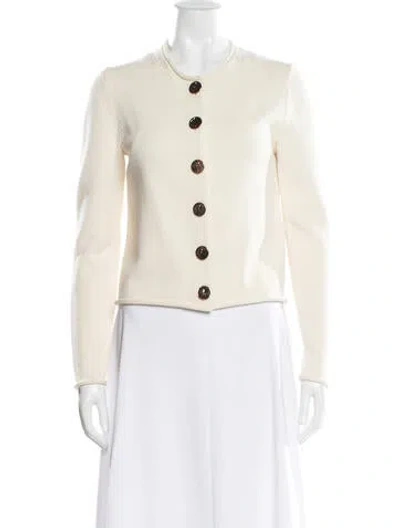 Pre-owned Tory Burch Wool Jacket In Neutral