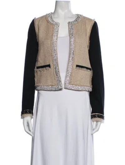 Pre-owned Tory Burch Wool Jacket In Neutrals