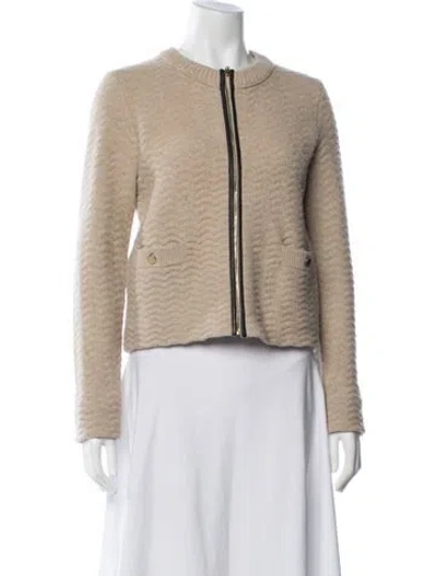 Pre-owned Tory Burch Wool Jacket In Neutrals