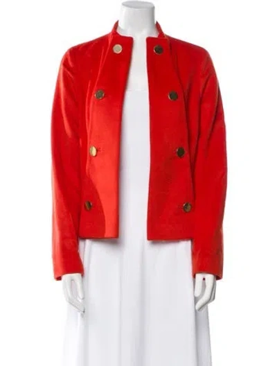 Pre-owned Tory Burch Wool Jacket In Orange
