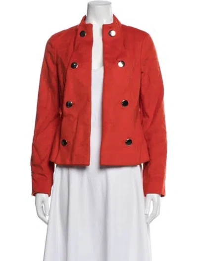 Pre-owned Tory Burch Wool Jacket In Orange