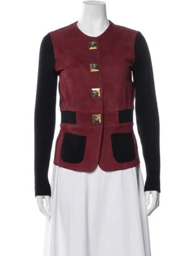 Pre-owned Tory Burch Wool Jacket In Red