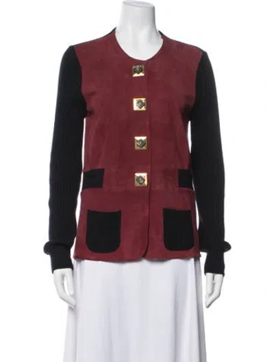 Pre-owned Tory Burch Wool Jacket In Red