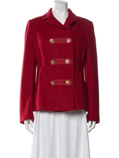 Pre-owned Tory Burch Wool Jacket In Red