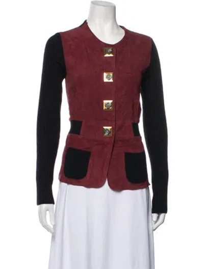 Pre-owned Tory Burch Wool Jacket In Red