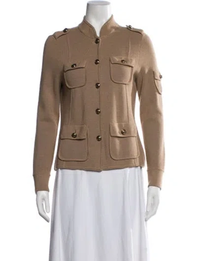 Pre-owned Tory Burch Wool Jacket W/ Tags In Brown