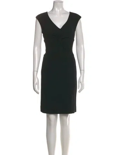 Pre-owned Tory Burch Wool Knee-length Dress In Black