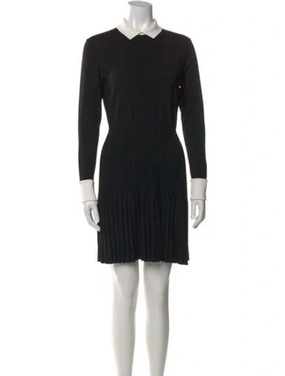 Pre-owned Tory Burch Wool Knee-length Dress In Black