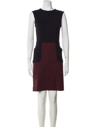 Pre-owned Tory Burch Wool Knee-length Dress In Blue