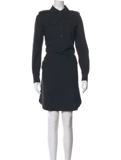 Pre-owned Tory Burch Wool Knee-length Dress In Gray